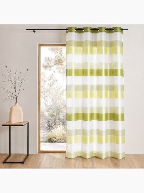 Tenda con righe orizzontali intessute e fasce in raso - Kiabi