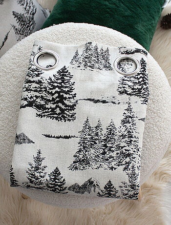Tenda con stampa di montagna in cotone riciclato