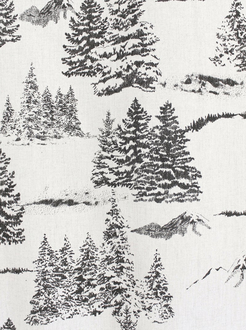 Tenda con stampa di montagna in cotone riciclato Grigio antracite - Kiabi