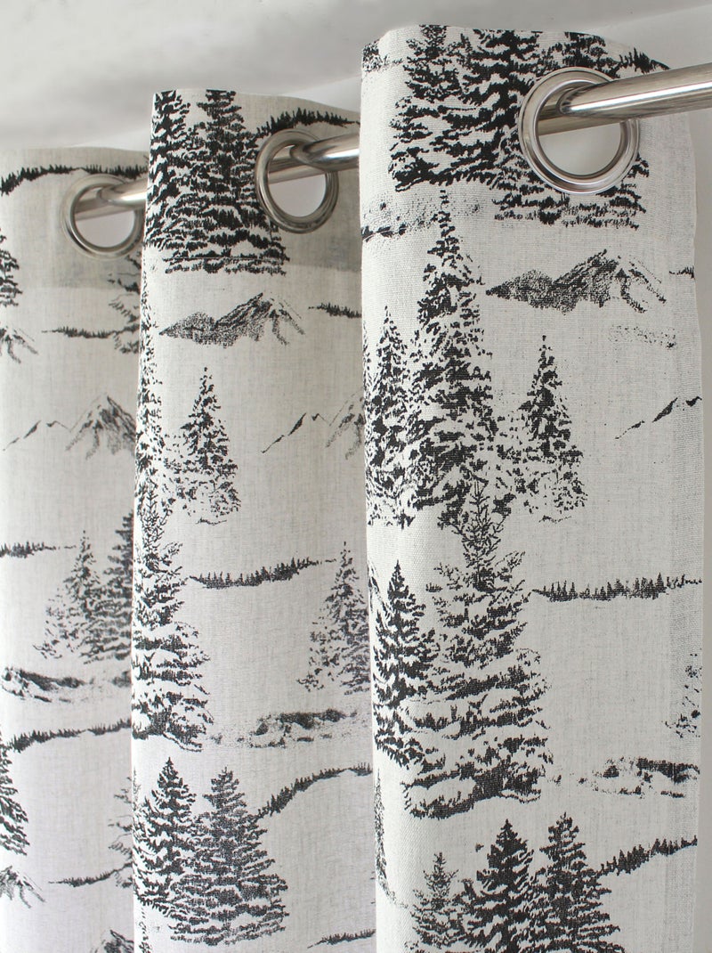 Tenda con stampa di montagna in cotone riciclato Grigio antracite - Kiabi