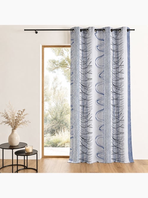 Tenda con strisce verticali astratte e motivi grafici - Kiabi Tenda con strisce verticali astratte e motivi grafici - Kiabi