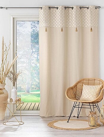 Tenda con top stampato e metallizzato