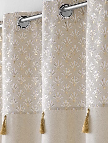 Tenda con top stampato e metallizzato