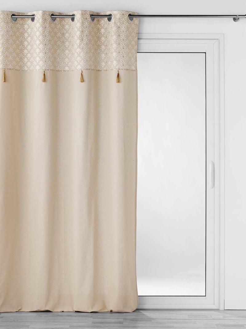 Tenda con top stampato e metallizzato Legno naturale - Kiabi