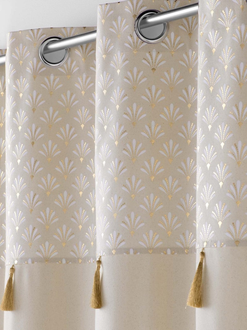 Tenda con top stampato e metallizzato Legno naturale - Kiabi