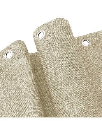 Tenda da doccia in chambray tinta unita con ganci