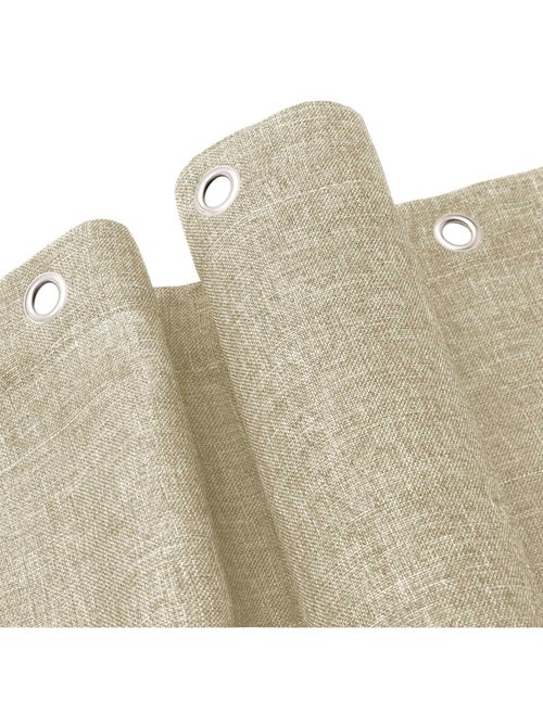 Tenda da doccia in chambray tinta unita con ganci - Kiabi