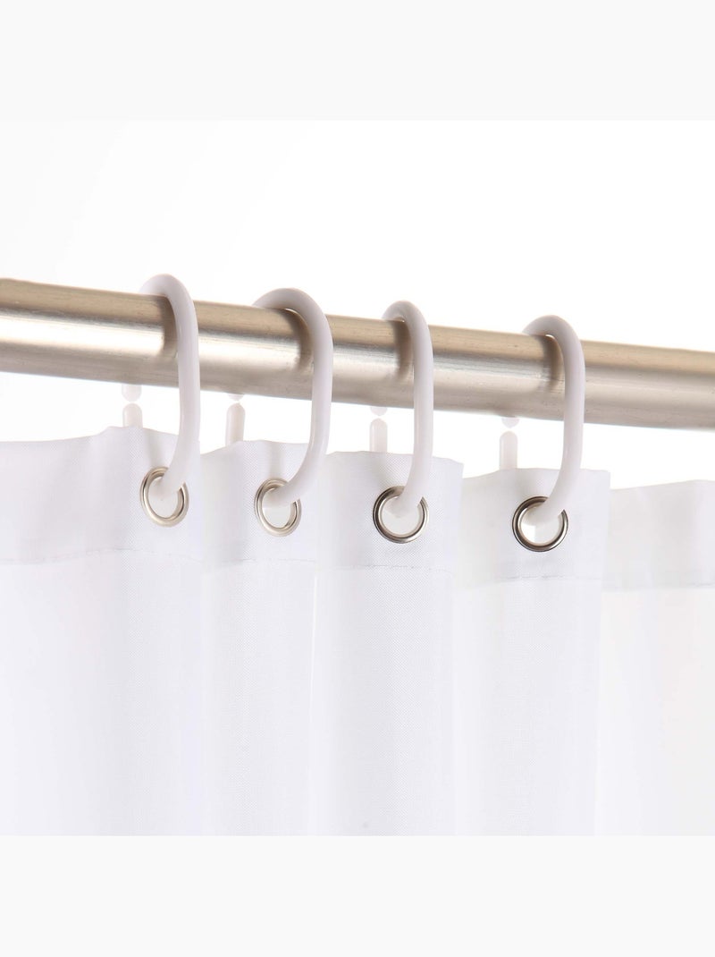 Tenda da doccia semplice con ganci Bianco - Kiabi