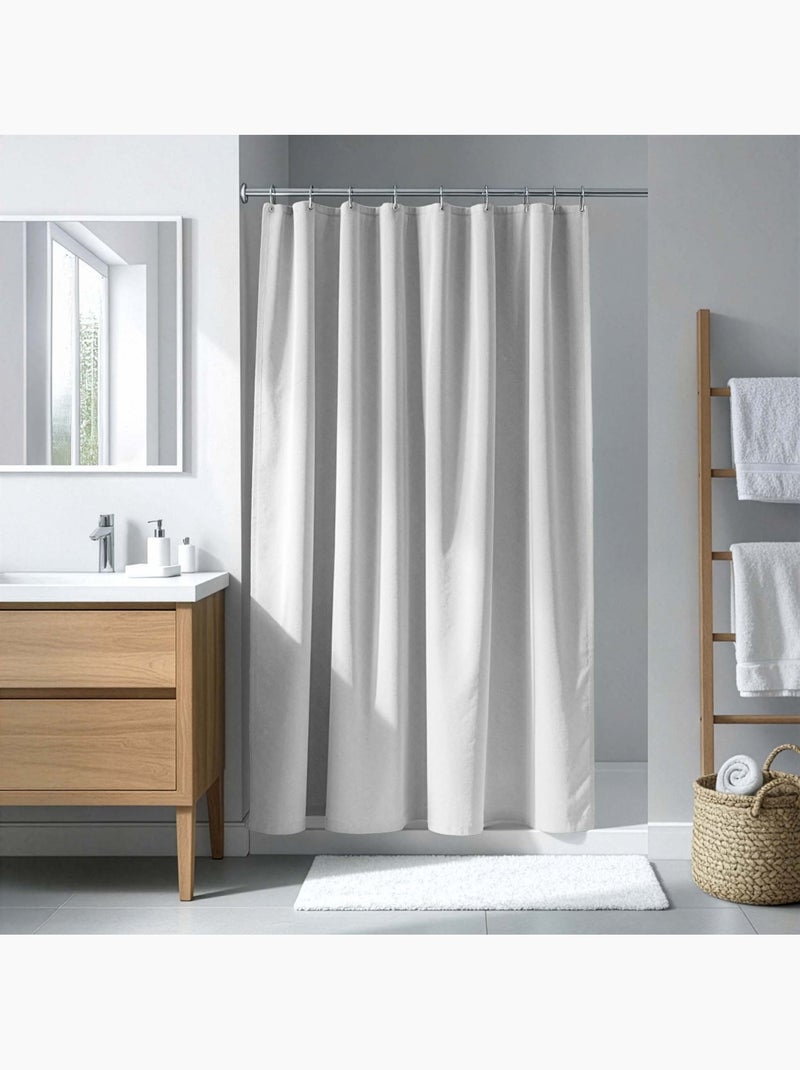 Tenda da doccia semplice con ganci Bianco - Kiabi