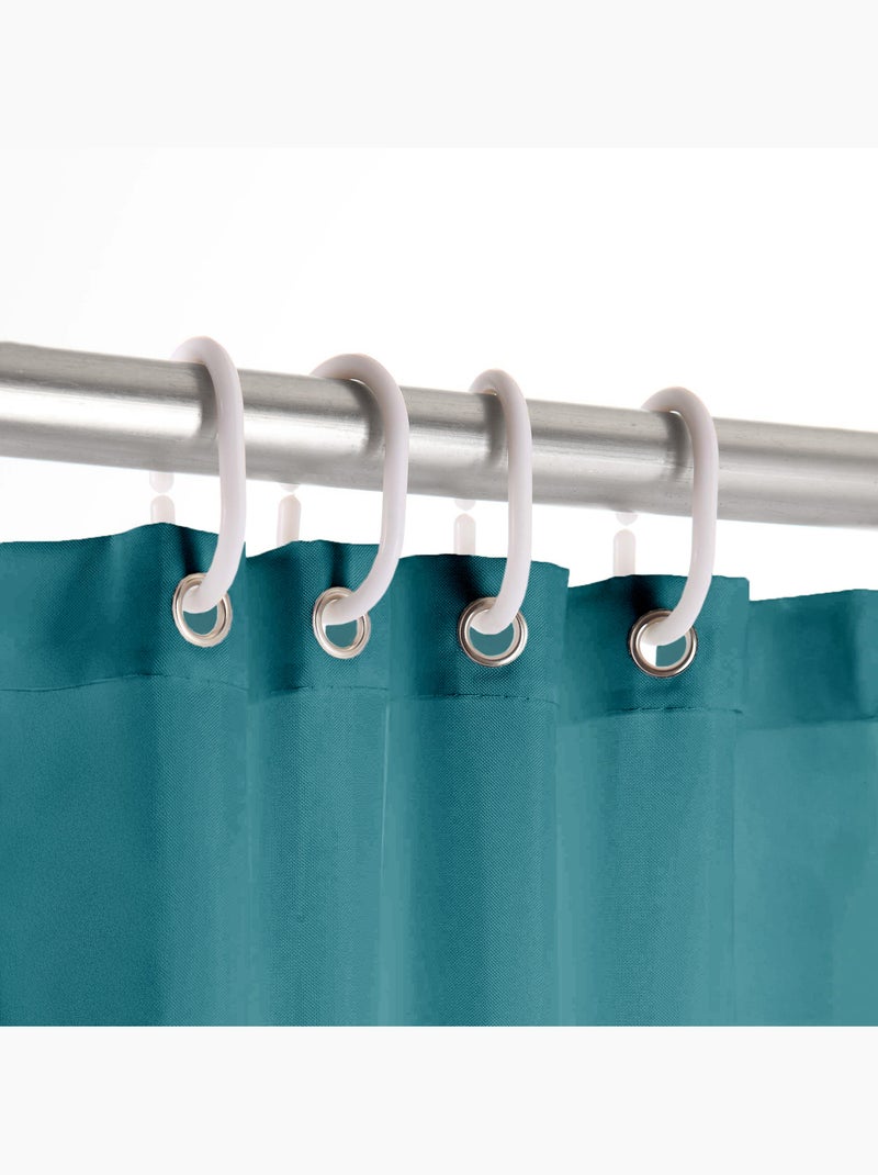 Tenda da doccia semplice con ganci Blu petrolio - Kiabi