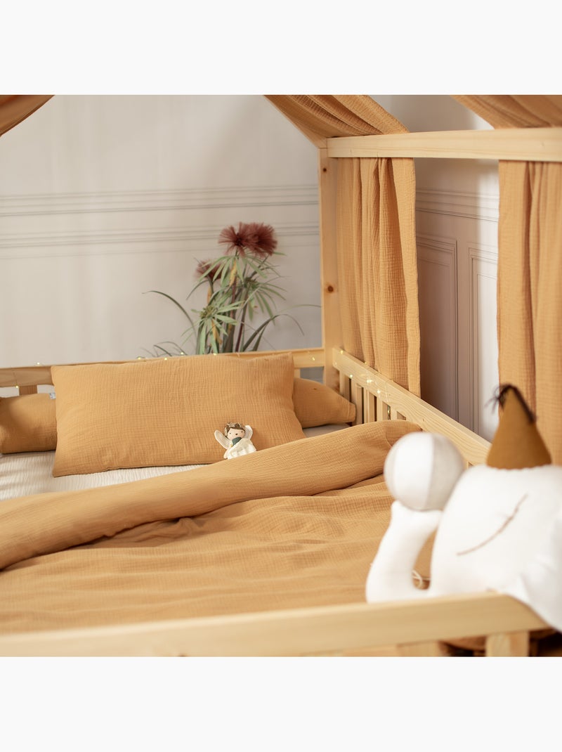 Tenda da letto a casetta in garza di cotone | sevira kids | sevira kids Marrone chiaro - Kiabi