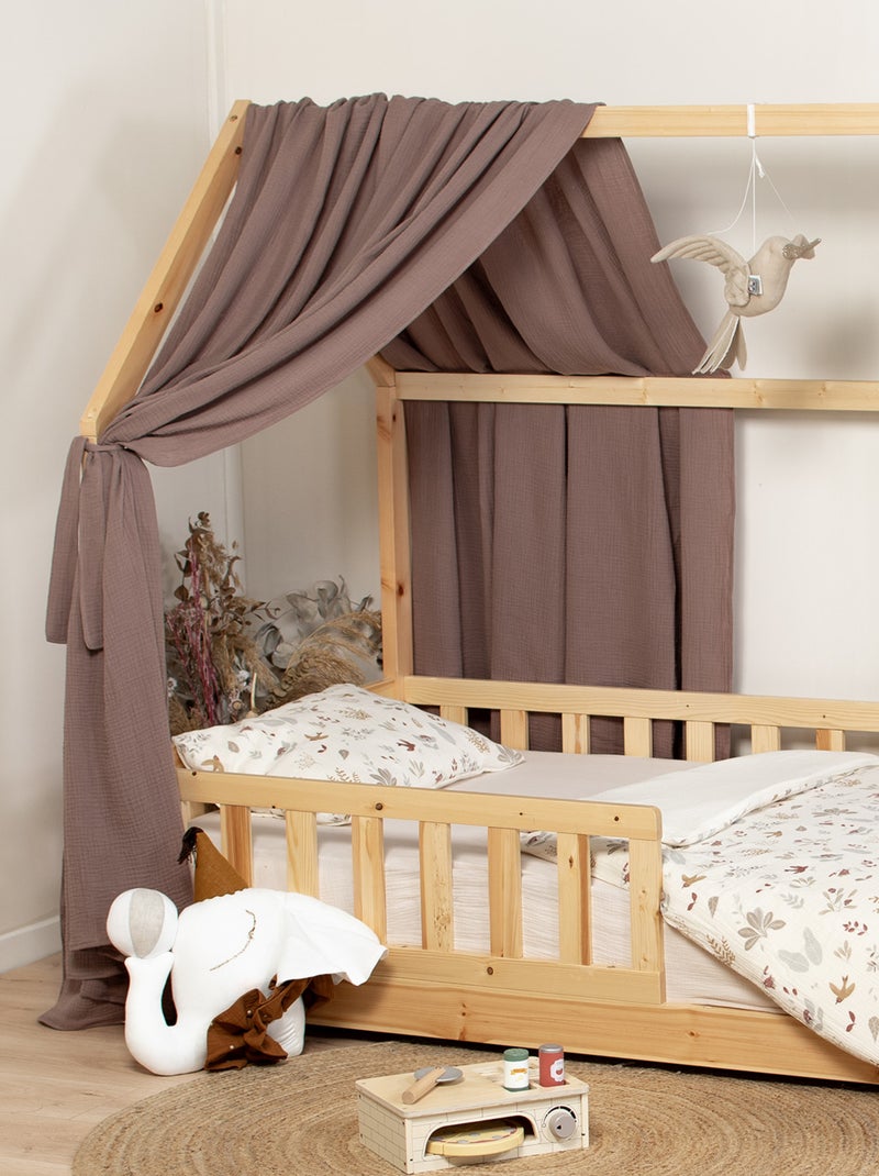 Tenda da letto a casetta in garza di cotone | sevira kids | sevira kids Marrone cioccolato - Kiabi