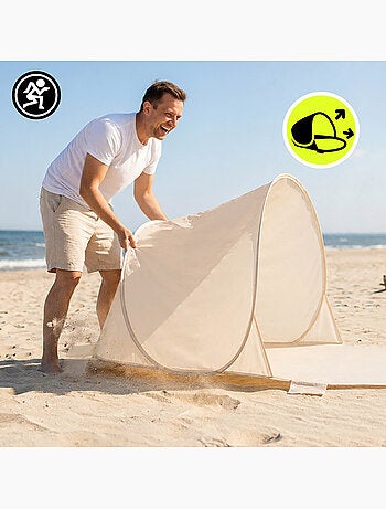 Tenda da spiaggia pop-up hypermotion - riparo leggero e rapido per tutta la famiglia