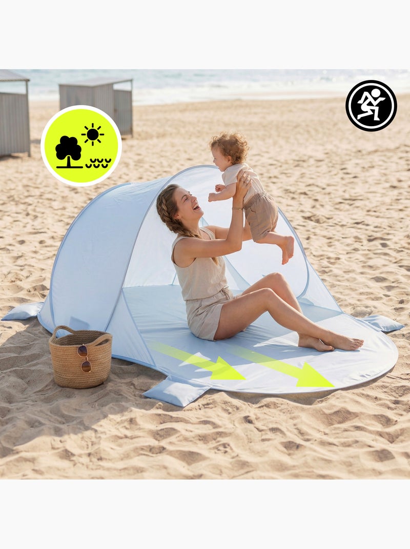 Tenda da spiaggia pop-up hypermotion - riparo leggero e rapido per tutta la famiglia Blu - Kiabi