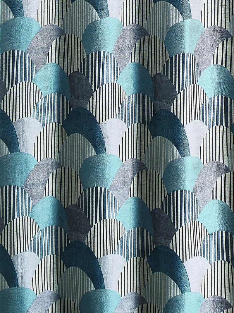 Tenda da tappezzeria jacquard arrotondata Blu - Kiabi