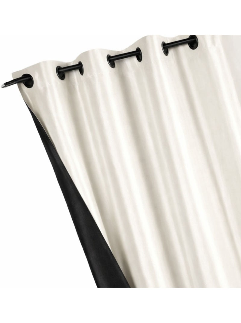 Tenda d'arredamento in taffetà reversibile Ecru - Kiabi