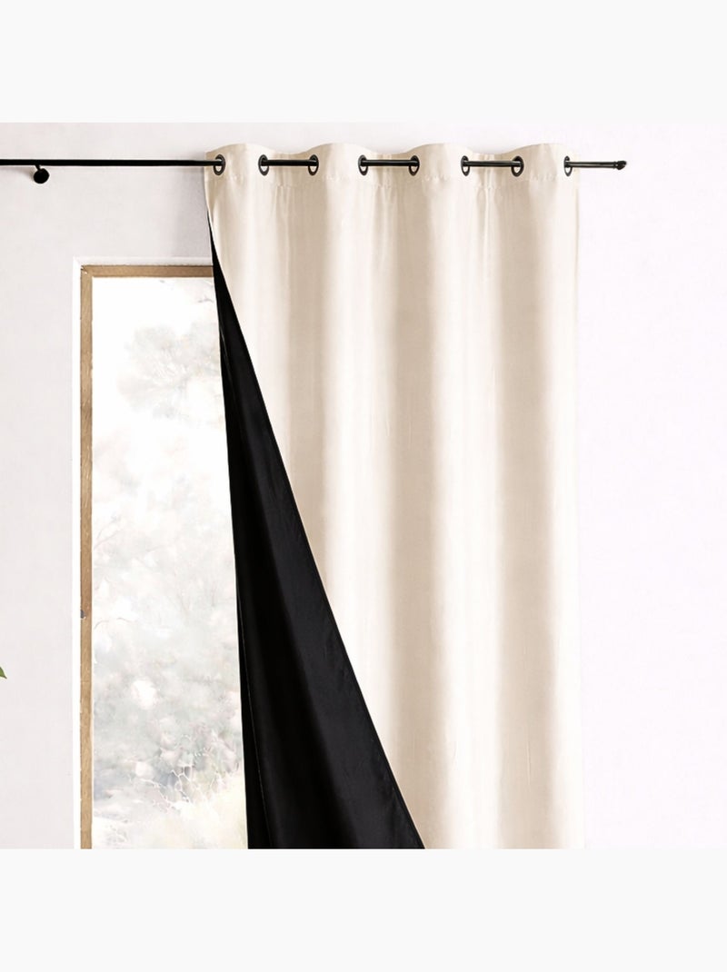 Tenda d'arredamento in taffetà reversibile Ecru - Kiabi