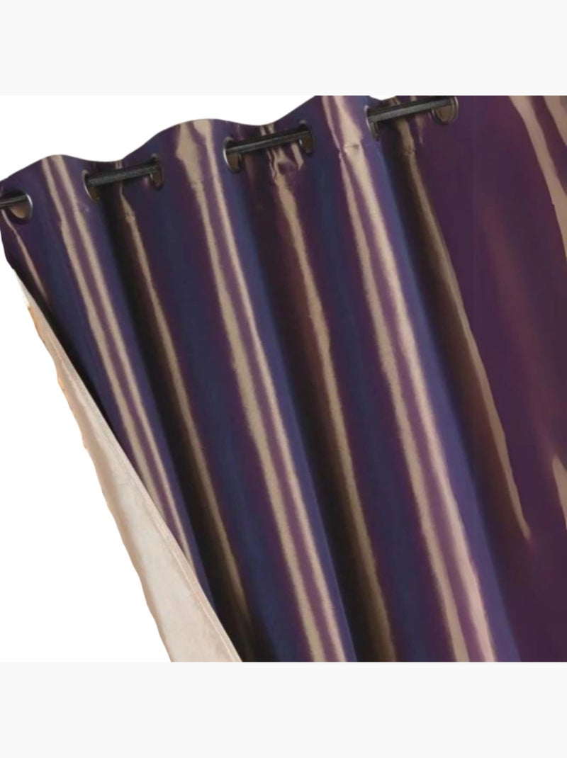 Tenda d'arredamento in taffetà reversibile Marrone cioccolato - Kiabi