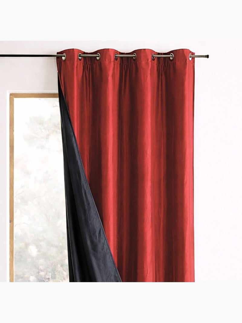 Tenda d'arredamento in taffetà reversibile Rosso mattone - Kiabi