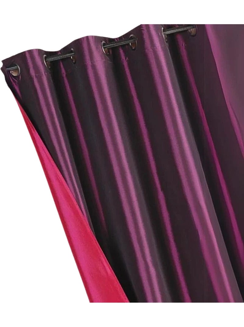 Tenda d'arredamento in taffetà reversibile Viola prugna - Kiabi