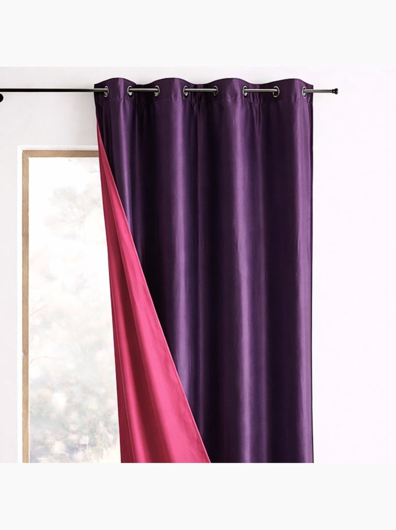 Tenda d'arredamento in taffetà reversibile Viola prugna - Kiabi