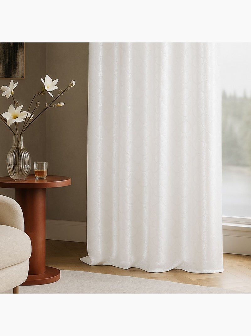 Tenda effetto seta con motivo tartaruga Avorio - Kiabi