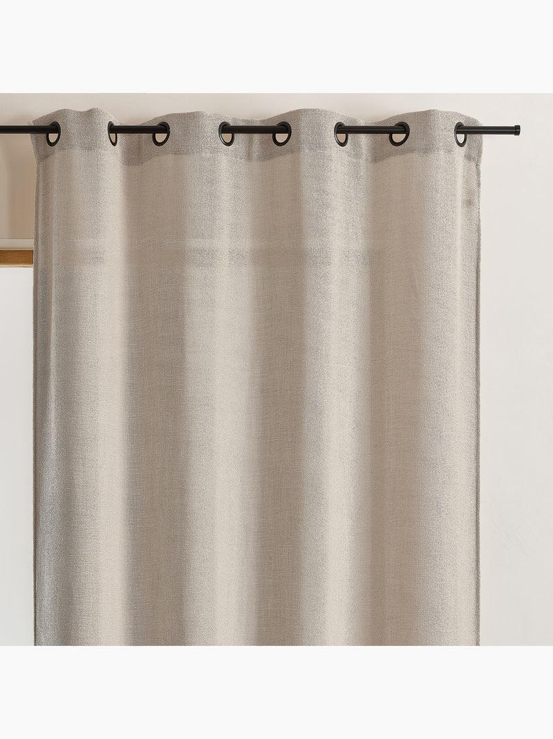 Tenda filtrante a occhielli, a tinta unita Beige chiaro - Kiabi