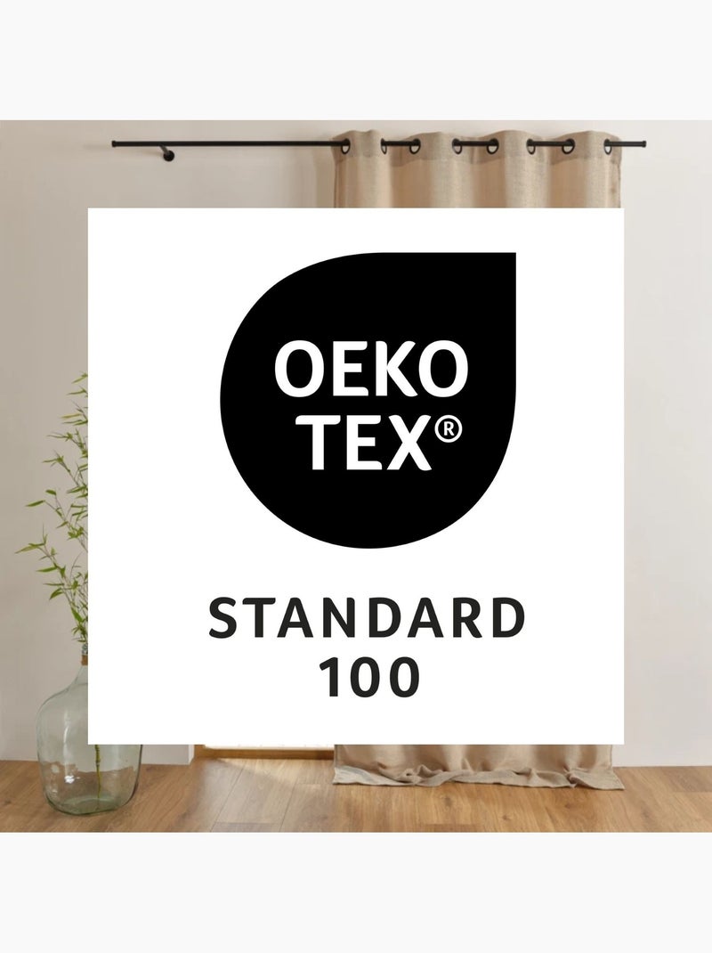 Tenda filtrante a occhielli, a tinta unita Beige - Kiabi