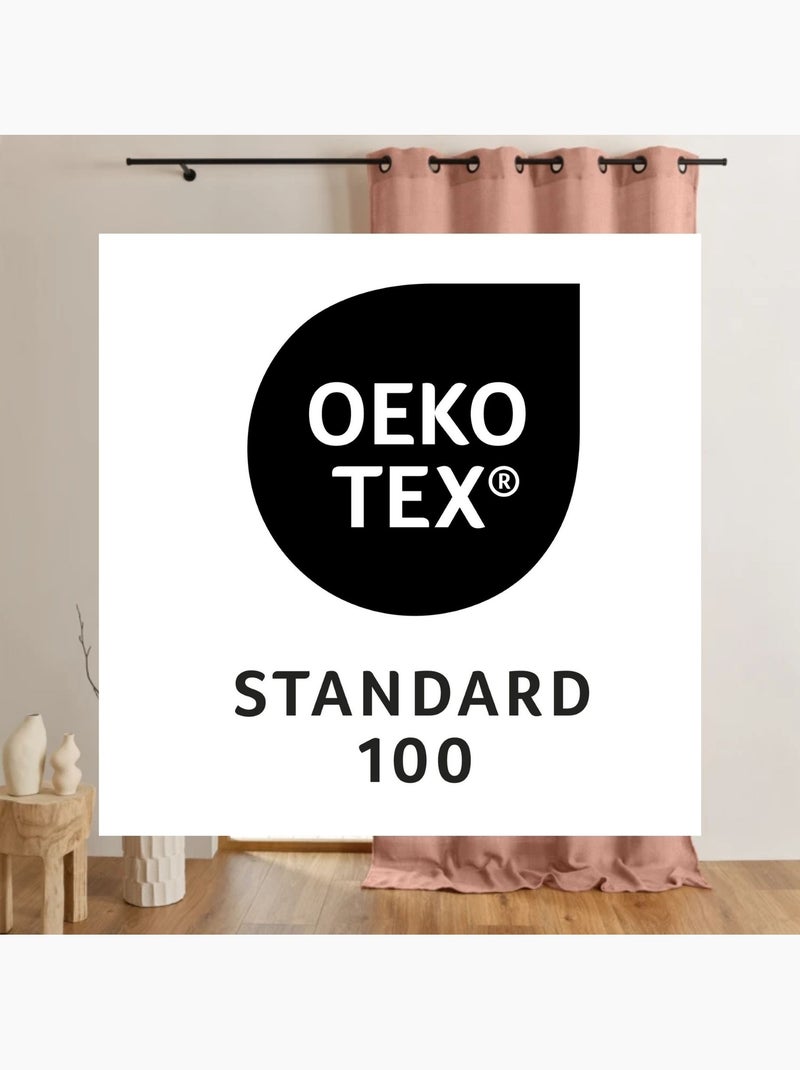 Tenda filtrante a occhielli, a tinta unita Rosa antico - Kiabi