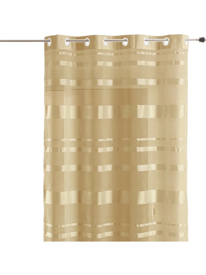 Tenda filtrante a righe orizzontali lucide Beige - Kiabi