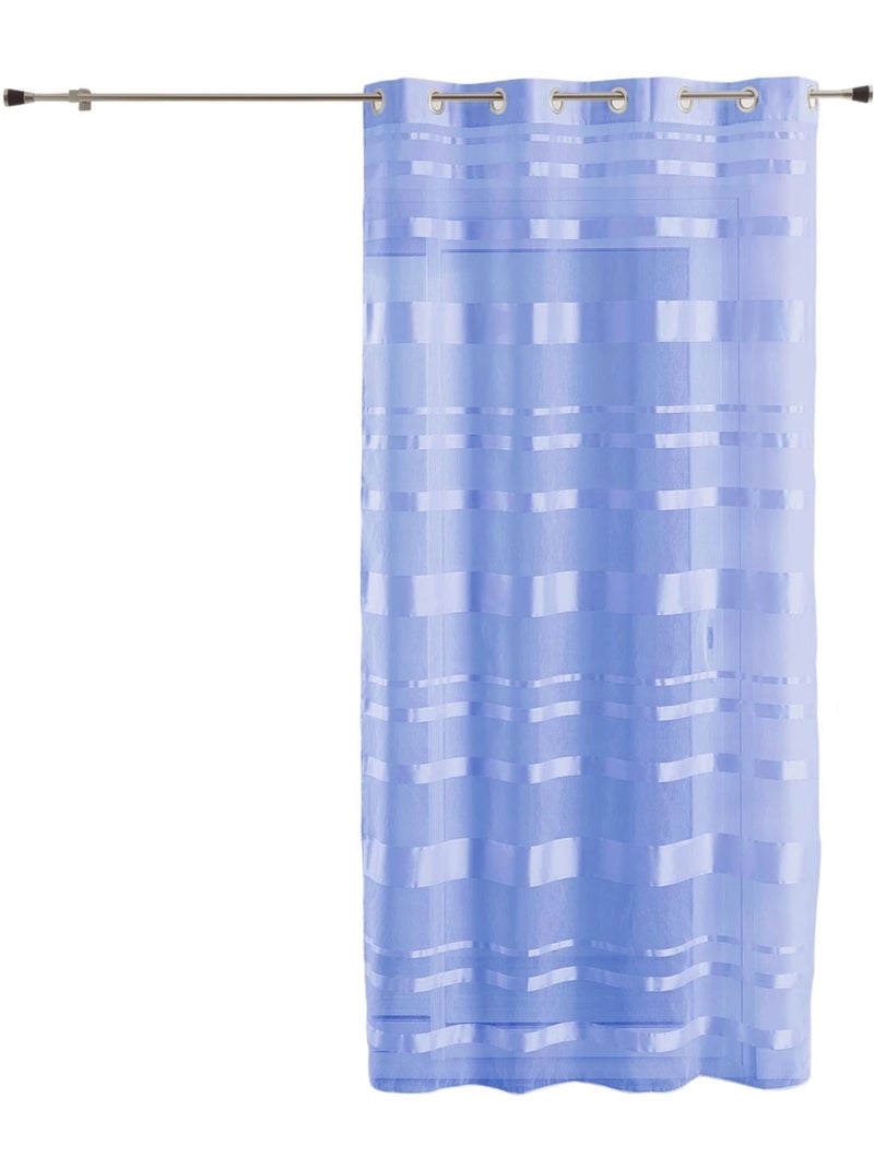 Tenda filtrante a righe orizzontali lucide Blu - Kiabi