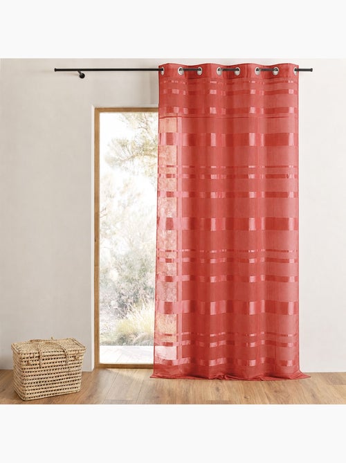 Tenda filtrante a righe orizzontali lucide - Kiabi Tenda filtrante a righe orizzontali lucide - Kiabi