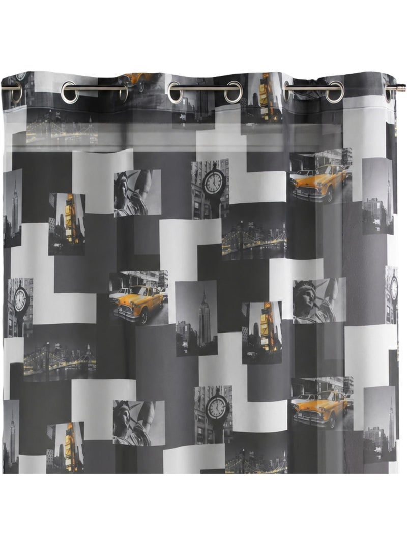 Tenda filtrante con motivi a tema new york Grigio chiaro - Kiabi