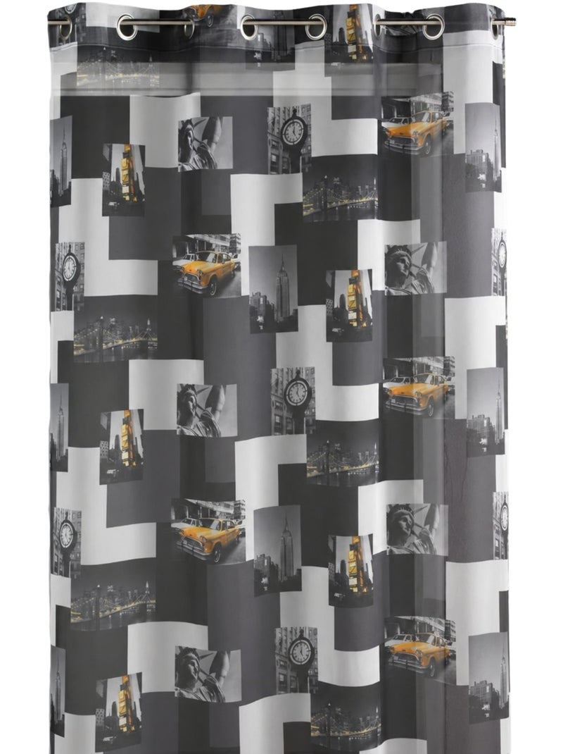 Tenda filtrante con motivi a tema new york Grigio chiaro - Kiabi