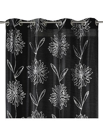 Tenda filtrante con motivi floreali metallizzati