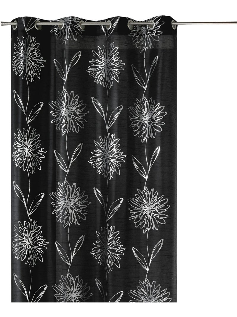 Tenda filtrante con motivi floreali metallizzati Nero - Kiabi