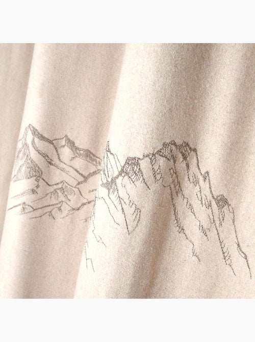 Tenda filtrante con motivo montano e occhielli, effetto lana - Kiabi