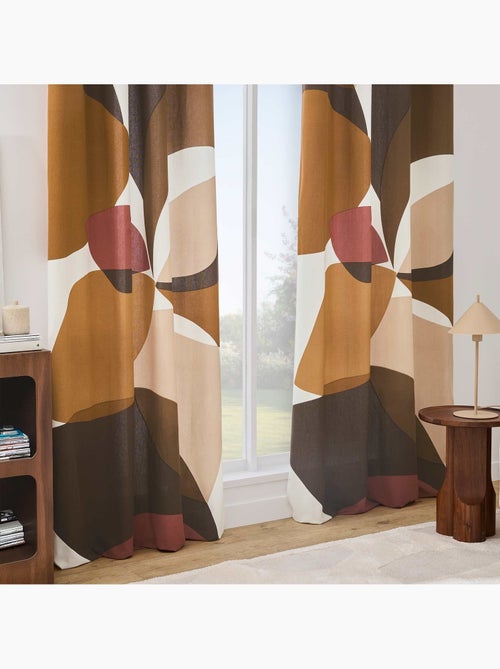 Tenda filtrante con occhielli in policotone con stampa geometrica - Kiabi