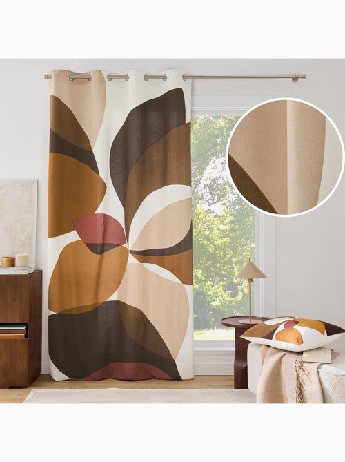 Tenda filtrante con occhielli in policotone con stampa geometrica - Kiabi