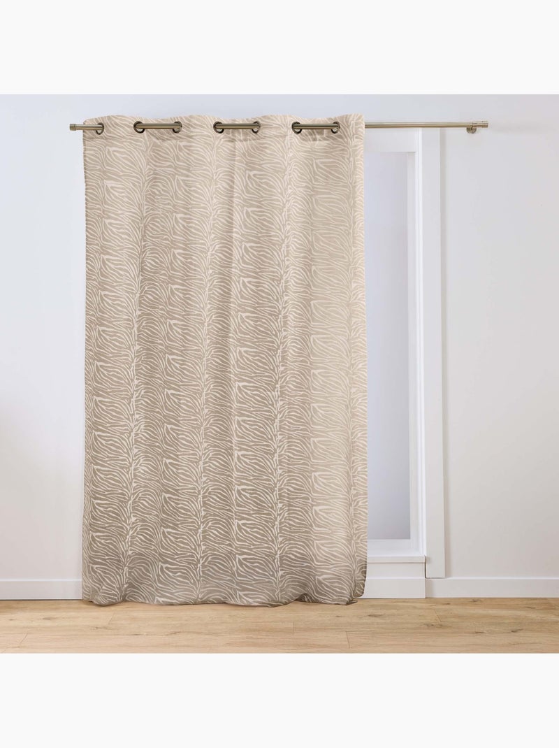 Tenda filtrante con occhielli in tessuto velato con motivo zebrato Bianco - Kiabi