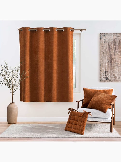 Tenda filtrante con occhielli in velluto chenille - Kiabi