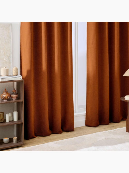 Tenda filtrante con occhielli in velluto chenille - Kiabi