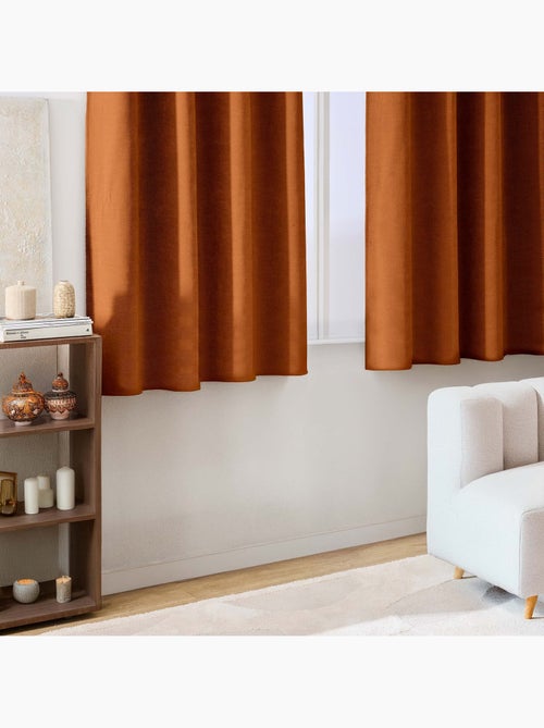Tenda filtrante con occhielli in velluto chenille - Kiabi