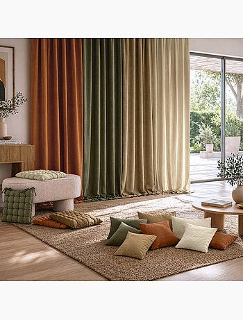 Tenda filtrante con occhielli in velluto chenille