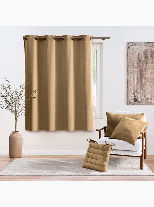 Tenda filtrante con occhielli in velluto chenille - Kiabi