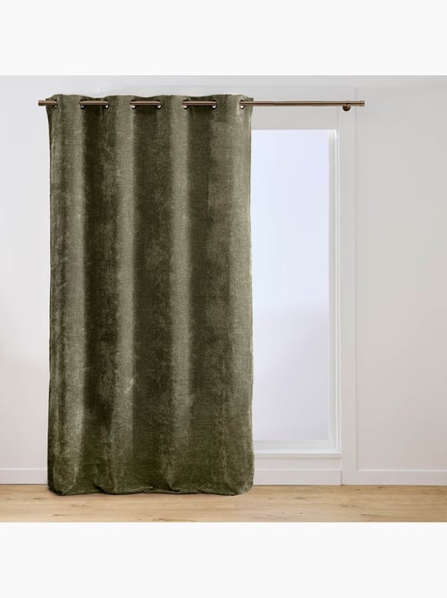 Tenda filtrante con occhielli in velluto chenille - Kiabi