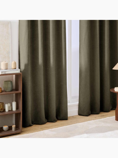 Tenda filtrante con occhielli in velluto chenille - Kiabi