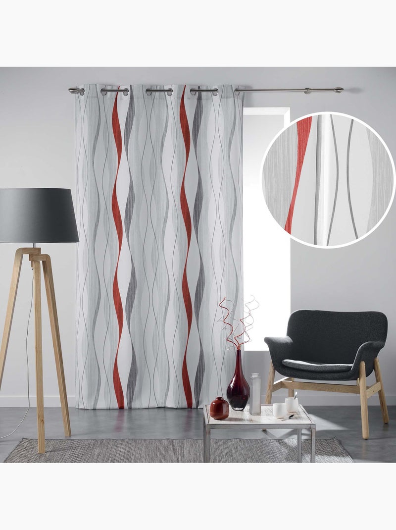 Tenda filtrante con righe ondulate Rosso - Kiabi