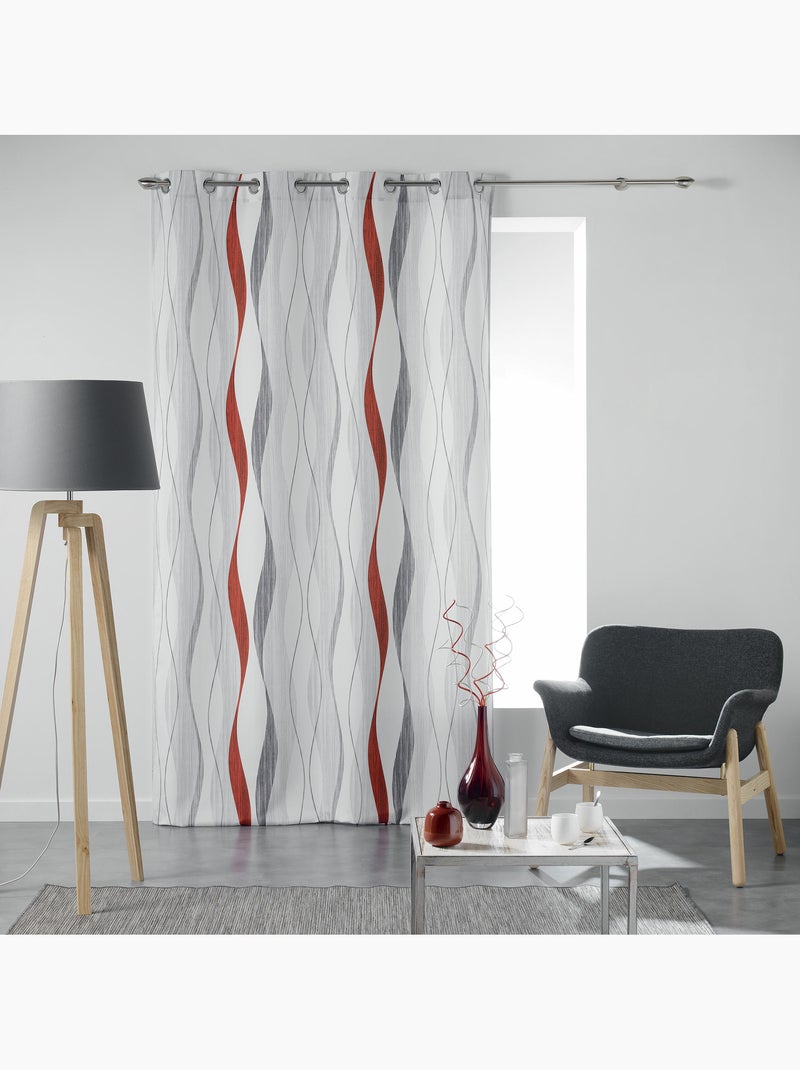 Tenda filtrante con righe ondulate Rosso - Kiabi