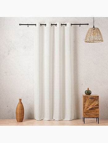 Tenda filtrante in cotone e lino con occhielli